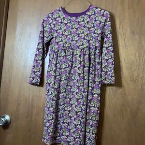 Girls purple flowered lands end dress
